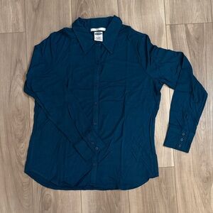 Old Navy Teal Collared Button Shirt Women